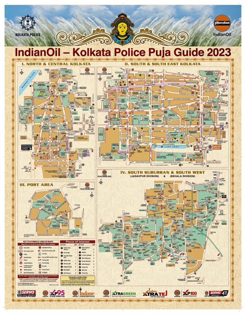 Kolkata Durga Puja Road Map 2023