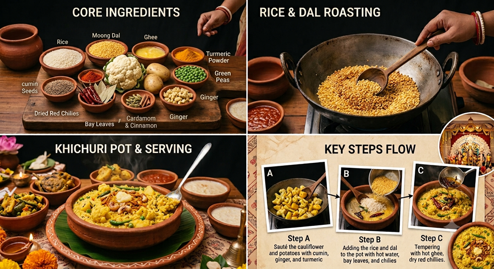 How to make Durga Puja Bhoger Khichuri